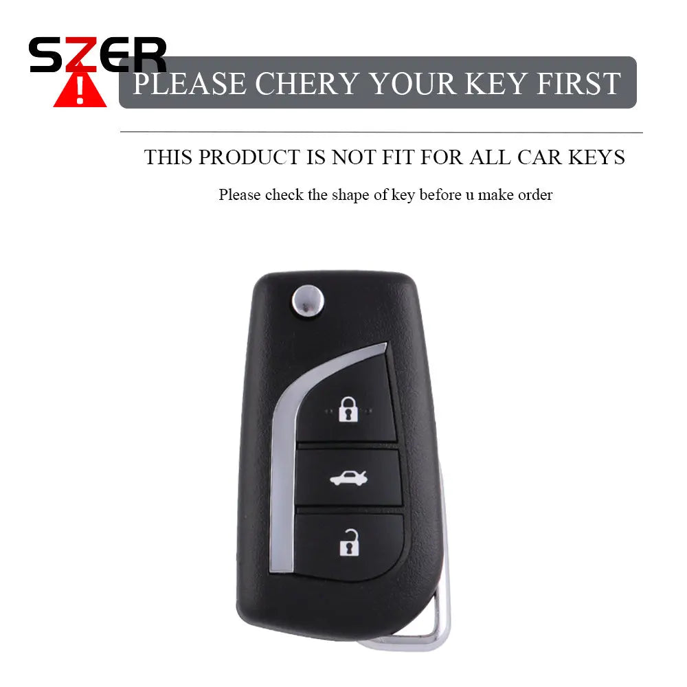 Soft TPU Car Flip Key Case Cover Shell Keychain For Toyota Corolla Altis Auris Aygo Yaris Camry RAV4 Verso TC IM Fob Accessories
