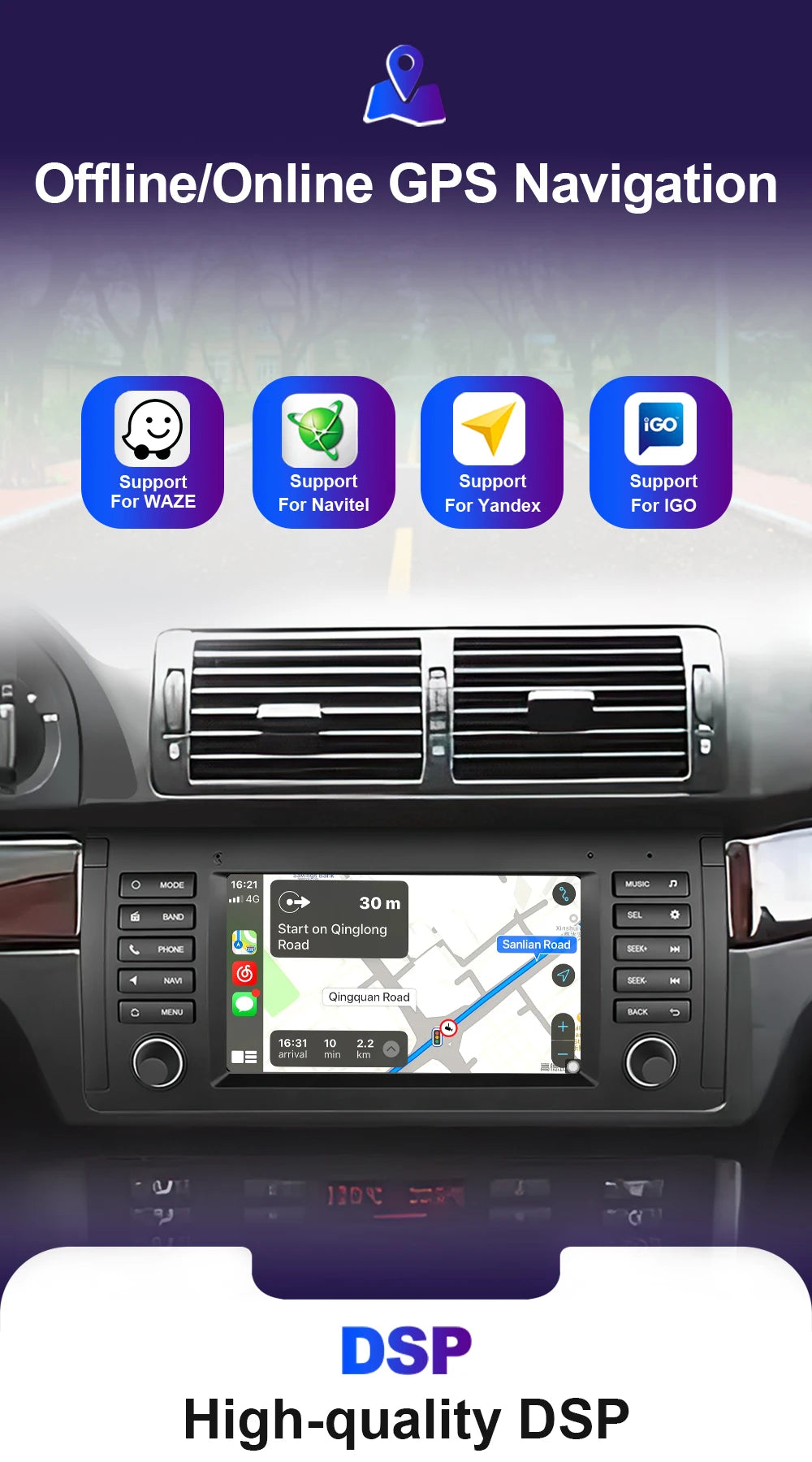 LEHX L6 2din Android14 Auto Carplay Car Radio Multimedia Stereo For BMW E53 5 Series E39 M5 1995-2003 Stereo autoradio gps 2 din