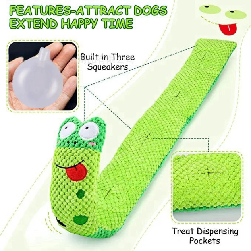 Snail Snuffle Puzzle Toy for Dogs - Plush Squeaky Treat Hider – photo 3