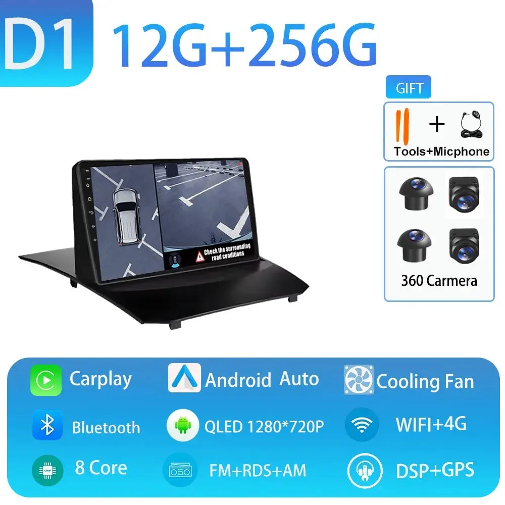 Car Stereo with Apple CarPlay & Android Auto, Compatible with Ford Fiesta Mk6