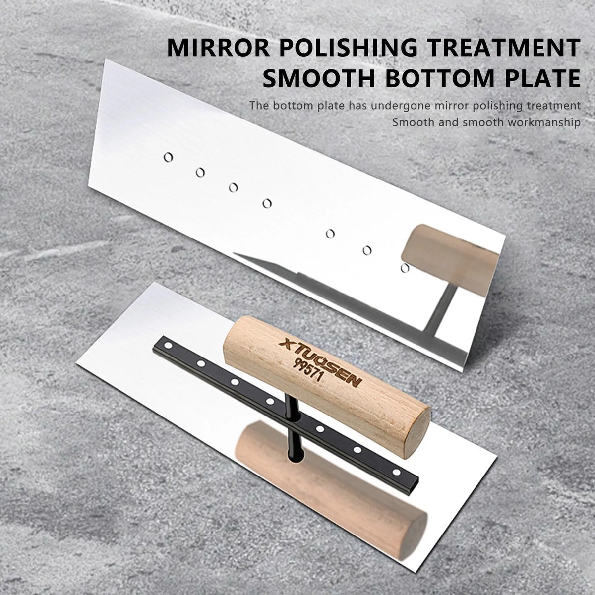 Stainless Steel Bricklaying Trowel, Cement Plastering Scraper