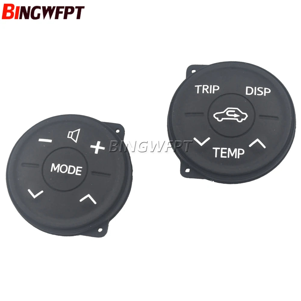 2PC Multifunction Steering Wheel Switch Control Button Panel Rubber For Toyota Prius 30 09-13 Prius Eco 10-13 ZWV30 XW30 10-12