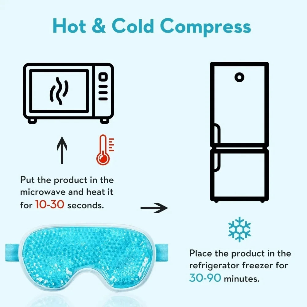 Gel Eye Mask Ice Compress Hot Compress Sleeping Mask Eyes Beauty Health Tools Anti Dark Circle Eyes Bag Relax Sleep Aid Gel Mask