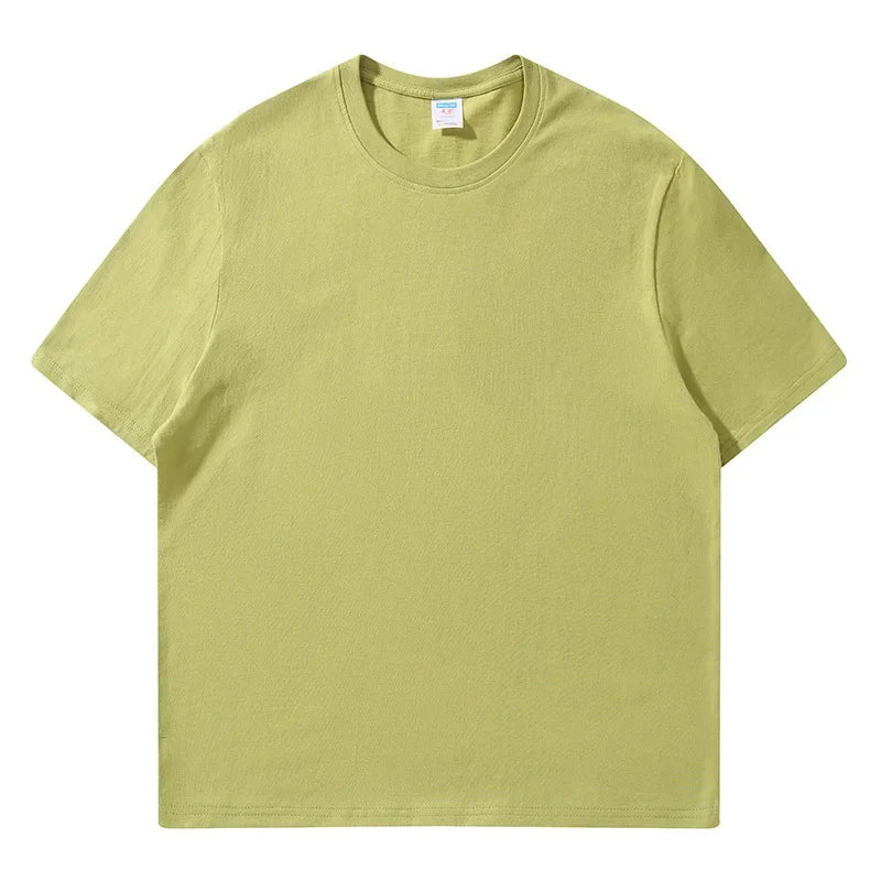Women's 100% Cotton Loose Tee — Solid O-Neck Short-Sleeve Casual Summer Top
