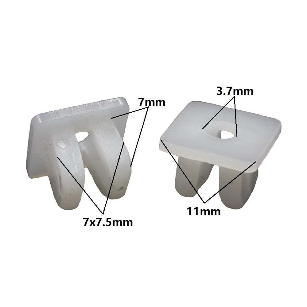 50 Pcs Car Fixed Screw Square Head Nut Screw Fixed Grommet Clip Plastic Snap In Fastener