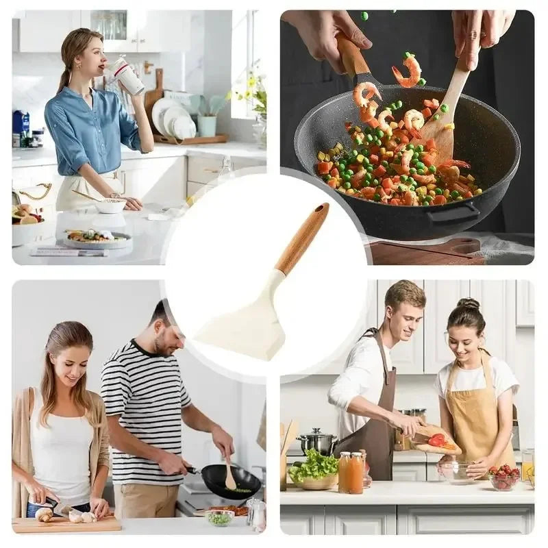 Silicone Pizza and Meat Spatula - Wide Nonstick Turner, 3 Colors - photo 5