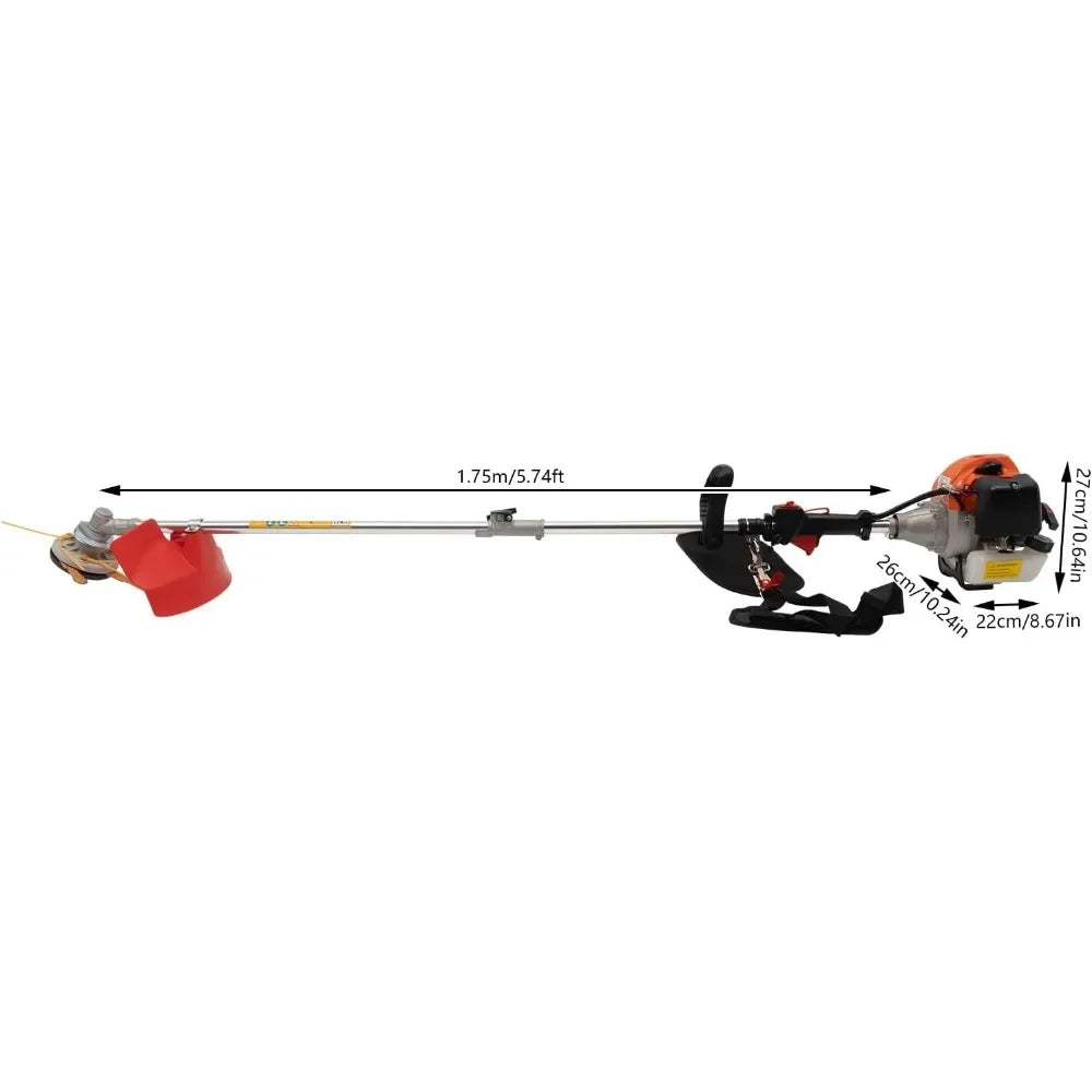 Weed Eater Gas Powered Weed Edger, 33CC 2 Blade Heads, Air-Cooled 2 Stroke Cordless Lawn Edgers Gas Powered Weed Trimmer With