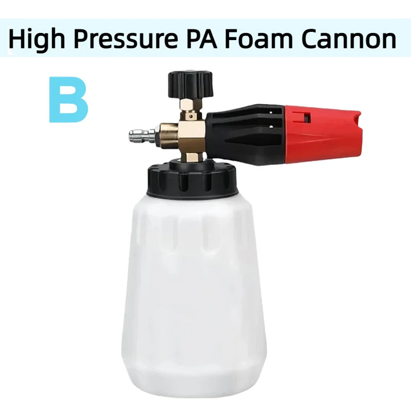 High Pressure PA Foam Cannon Adjustable Foam Sprayer Snow Foam Gun Car Washing Accessories Cleaning Kit for Pressure Washers
