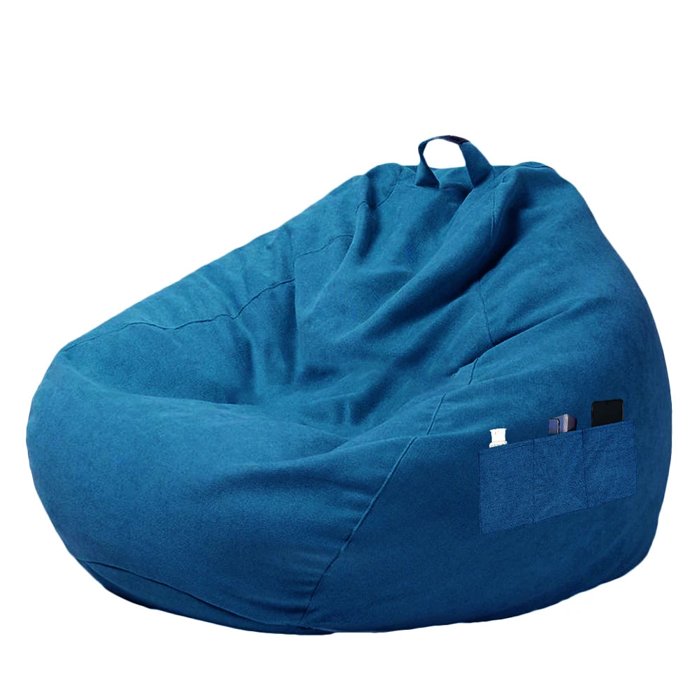 Lazy Sofa Cover Bean Seat Bag Sofa Cover Without Filler Comfortable Beanbags Living Room Pouf Puff Couch Chair Cover Removable