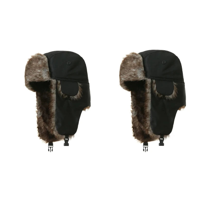 Faux Fur Trapper Hat with Ear Flaps, Ushanka