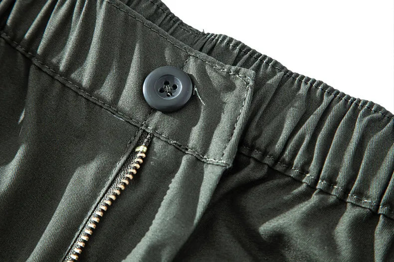 Men's Cotton Knee-Length Work Shorts — Loose Straight Casual Shorts