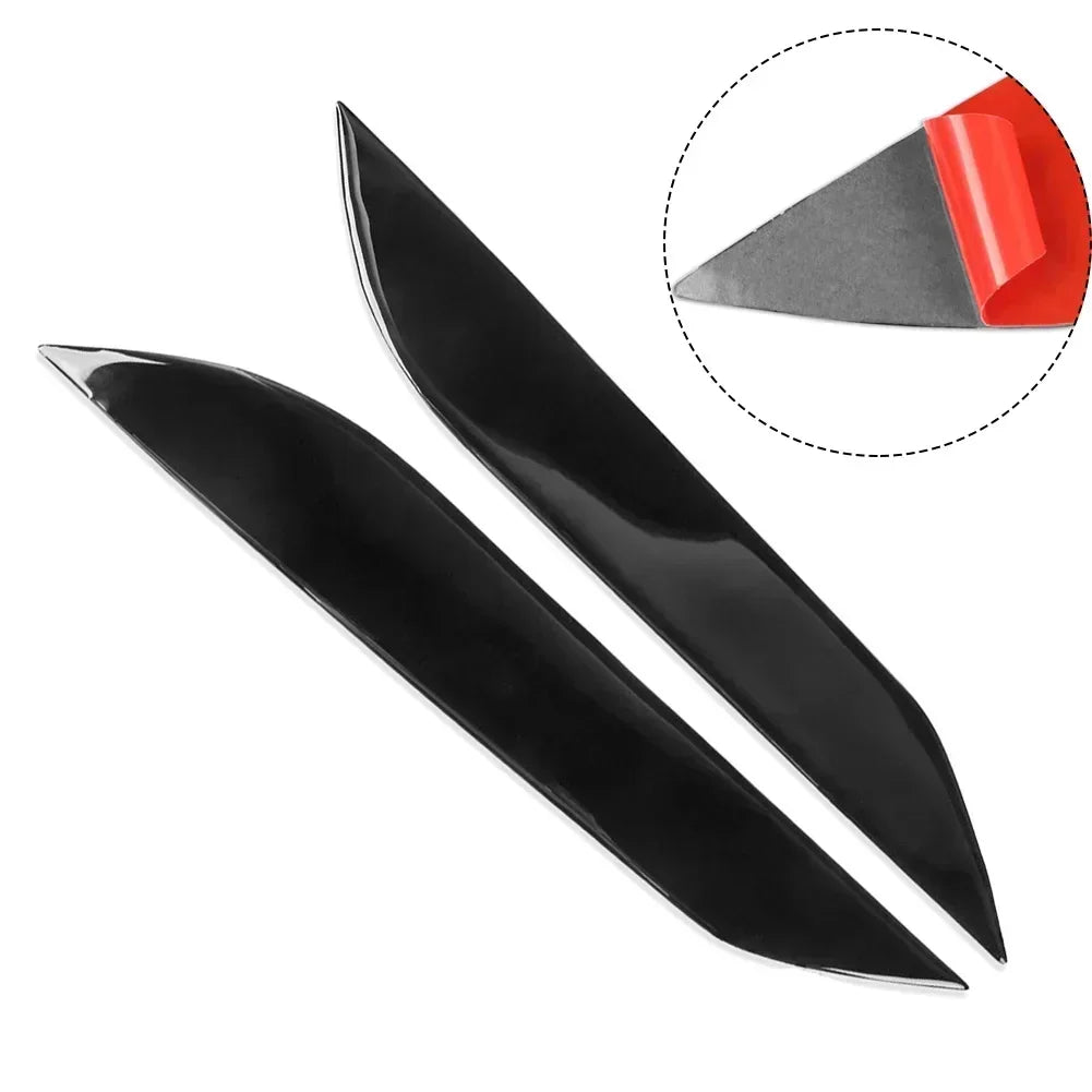 2x For Nissan 350Z Z33 2006-09 Headlight Eyebrow Trim Car Front Lamp Eyelids Trim Sticker Headlamp Eyebrow Molding Decor Set
