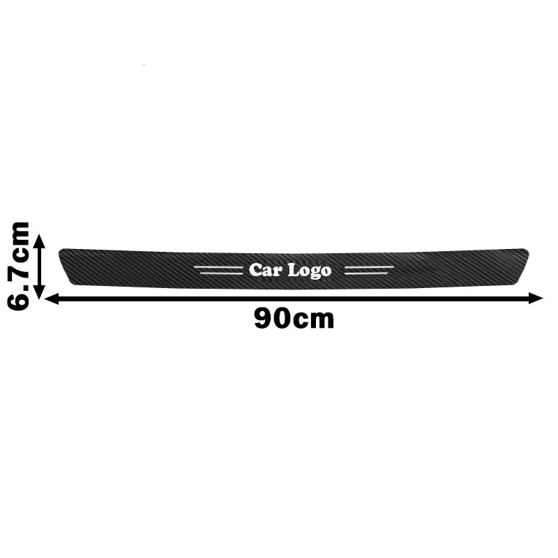 Car Door Threshold Scuff Plate Carbon Fiber Decals Stickers For Toyota RAV4 Corolla Camry Frontier Supra C-HR Hilux Tacoma Prado