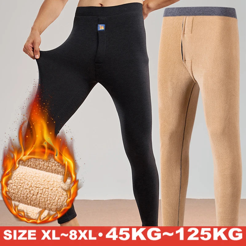 Men's Fleece Thermal Pants - Soft Warm Lounge and Sleep Bottoms - photo 2