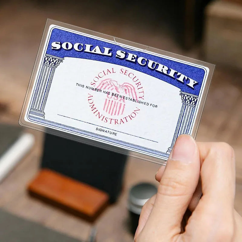 Social Security Card Holder – PVC Material, Waterproof, Durable, Scratch Protection, Portable