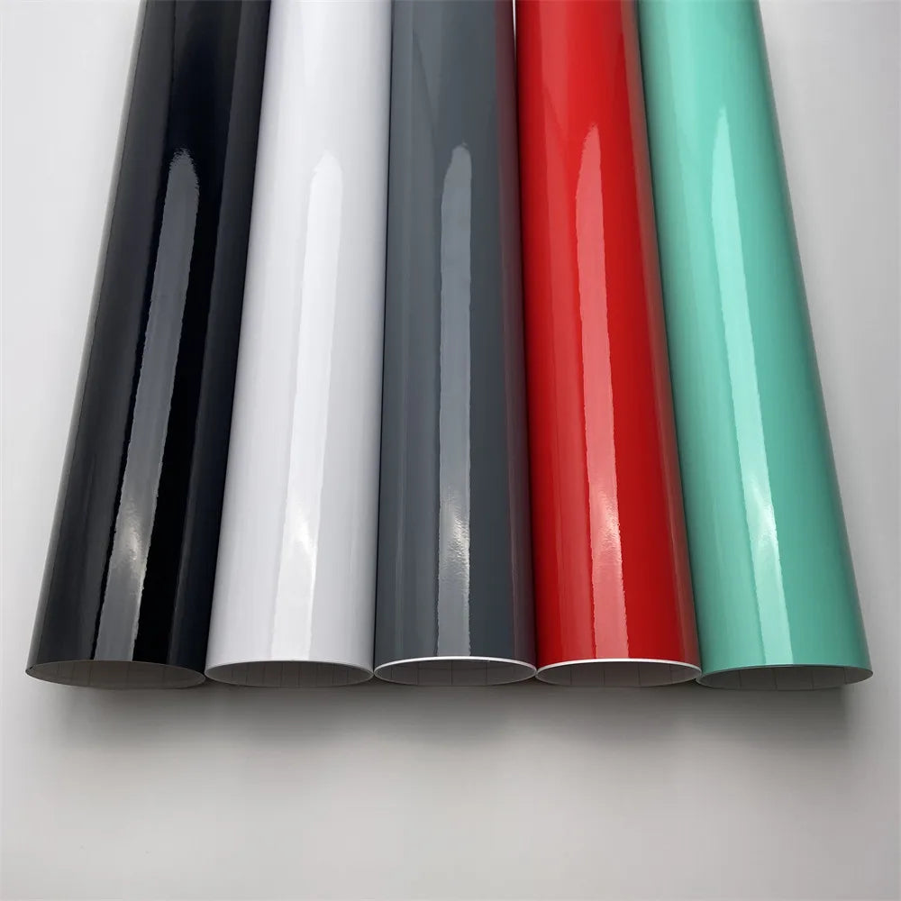 Glossy Vinyl Wrap Film for Car & Motorcycle - 5 Colors