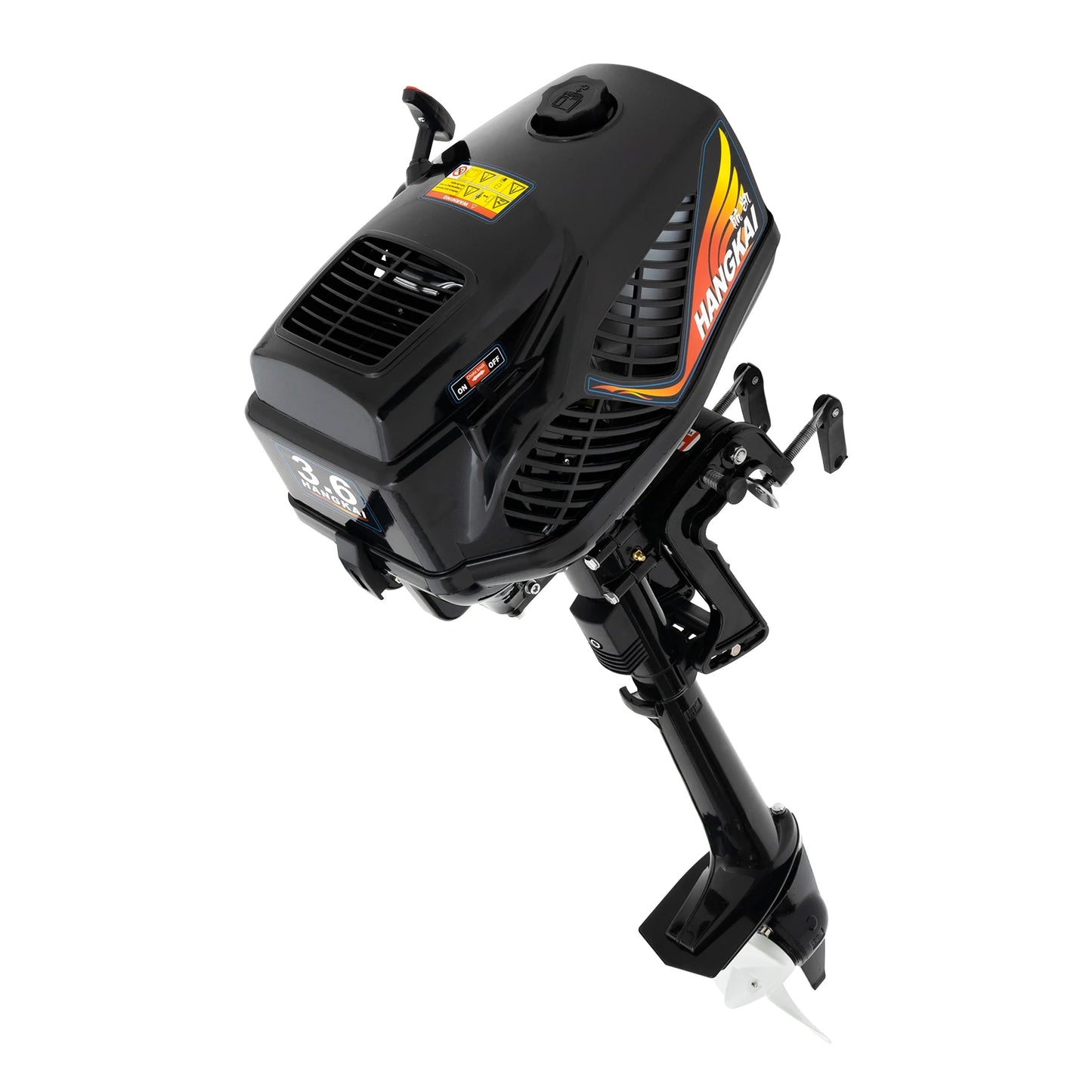 2-stroke, 3.6 hp Gasoline Outboard Motor Outboard Engine Manual Start 55cc Motor CDI for Rubber Boats, Inflatable Boats