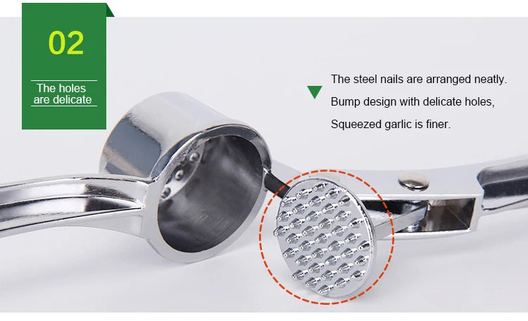Stainless Steel Garlic Masher & Ginger Grinder – Manual Kitchen Extruder Tool | Vegetable Press