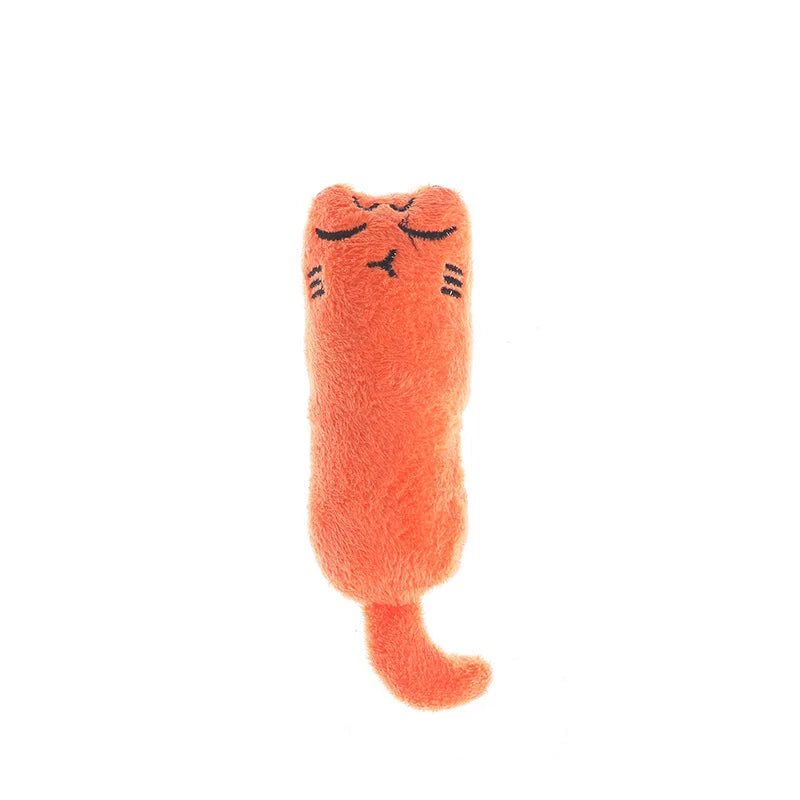 Catnip Plush Cat Toy – Interactive Teeth Grinding & Squeaky Kitten Toy (11cm)