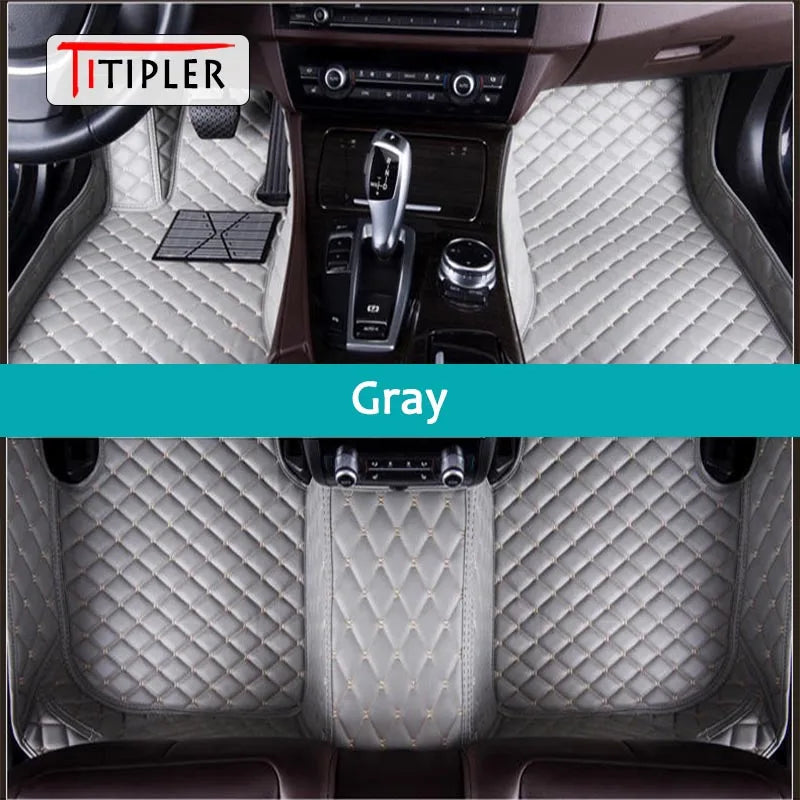 Custom-Fit Leather Car Floor Mats for Ford F-150 2009–2023 (Full Set)