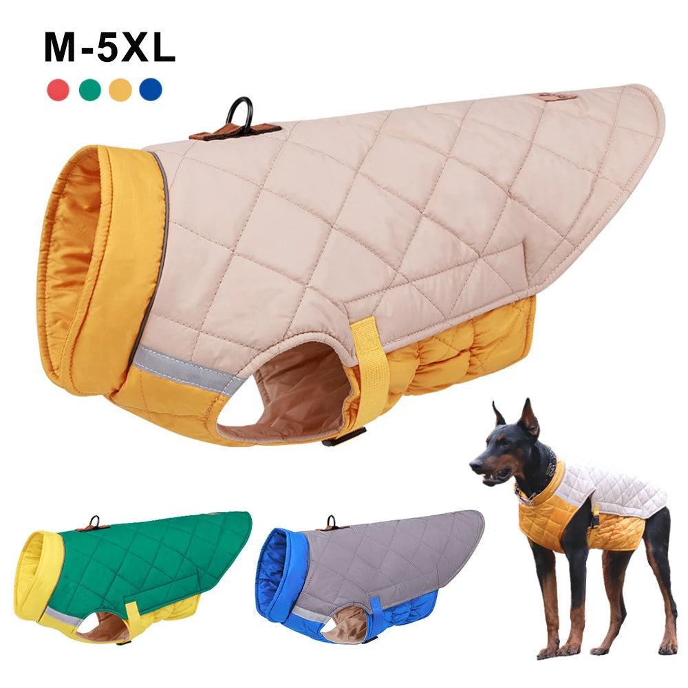 Large Dog Winter Vest Jacket - Warm Coat for Big Dogs