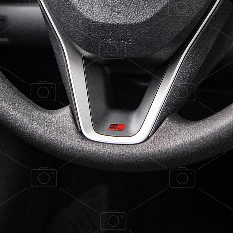 Car Metal GR Sport Logo Badge Steering Wheel Decals Styling For Corolla C-HR Camry Prado Prius Highlander FJ Cruiser Yaris RAV4