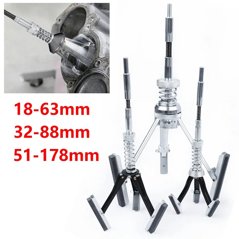 Three-jaw 19-64mm Cylinder Sander Inner Diameter Grinder Steel Car Engine Brake Cylinder Bore Hone Tool Flexible Shaft Honing