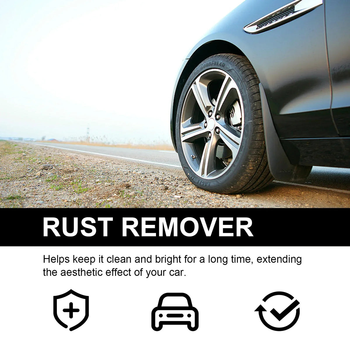 Multifunctional car rust remover used for removing rust providing surface protection on car brake pads iron metal surface 1/3PCS