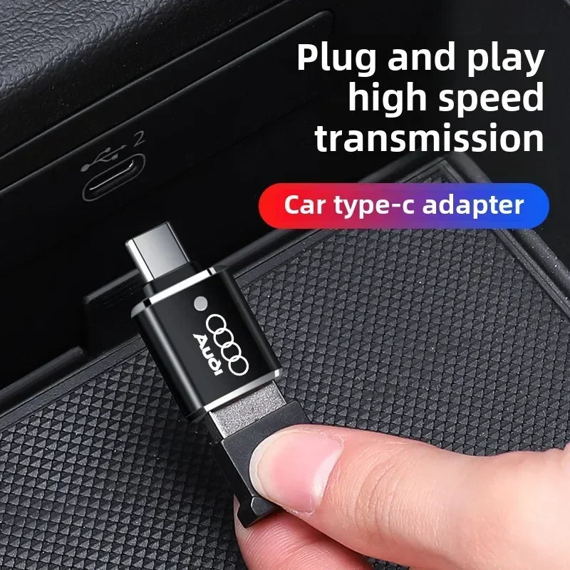 1/2pcs For Audi A1 A3 A4 A5 A6 S3 S7 S8 R8 Q2 Q3 Q5 Q7 Q8 SQ5 dedicated car Typec converter USB charging adapter