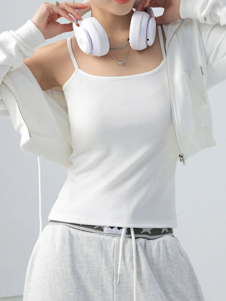 Women's Stretch Spaghetti Strap Tank Top - Versatile & Comfy
