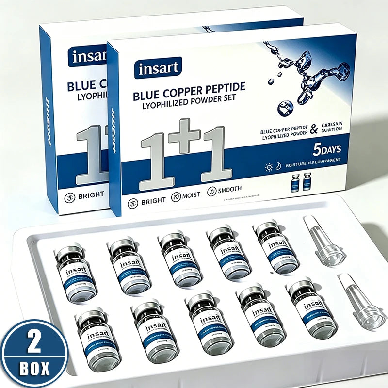 GHK‑Cu Serum Blue Copper Lyophilized Powder Hydrating Serum Rejuvenates Repairs Skin Barrier Improves Elasticity