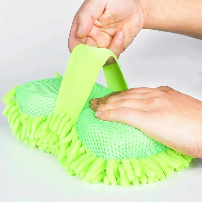 Microfiber car wash kit with sponge, towel and mitt — view 7 of 8