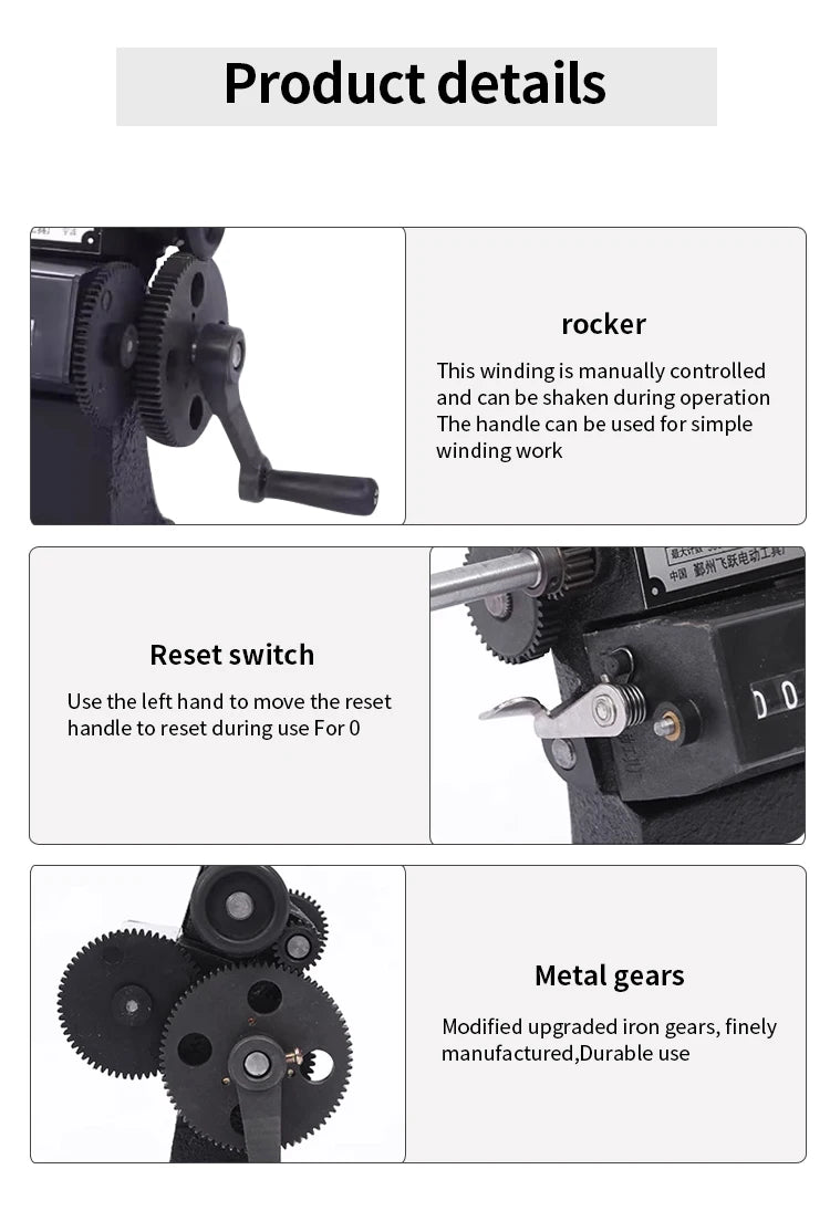 NZ-1 Hand Cranked Coil Winding Machine – Mechanical Counter Small Winding Tool