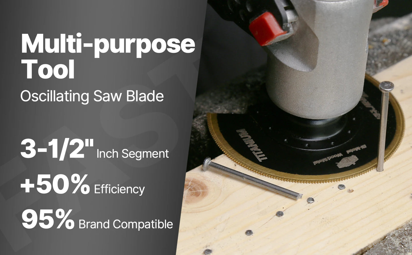 Vearter 2Pc Titanium Oscillating Saw Blades — Metal & Wood Cutting