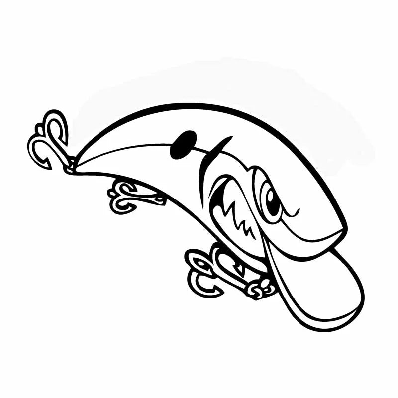 Funny Fish Fishing Lure Car Sticker – Waterproof Vinyl Decal for Truck Window, Bumper & Motorcycle