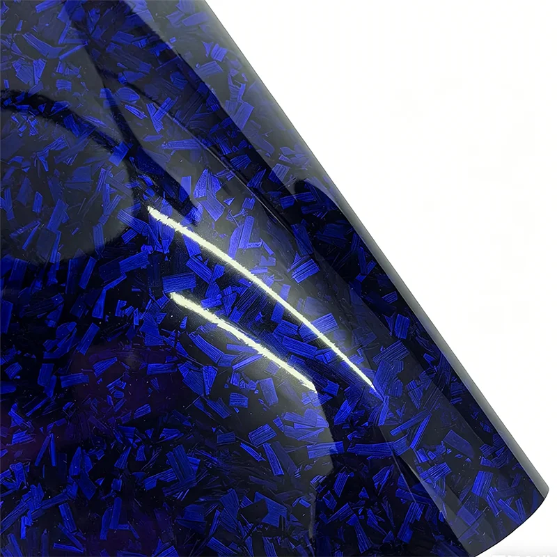 PET Forged Carbon Fiber Vinyl Wrap Film Self Adhesive Car Stickers Waterproof Auto Motorcycle Decoration Car Accessories
