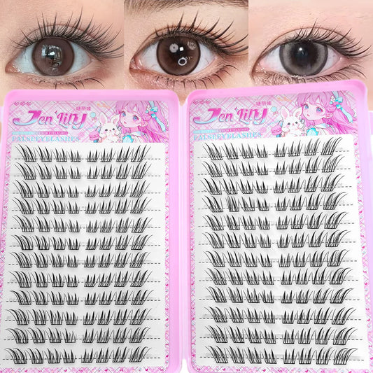 Fox Eye Glue-Free False Eyelashes - Soft Reusable Lashes for Daily Makeup
