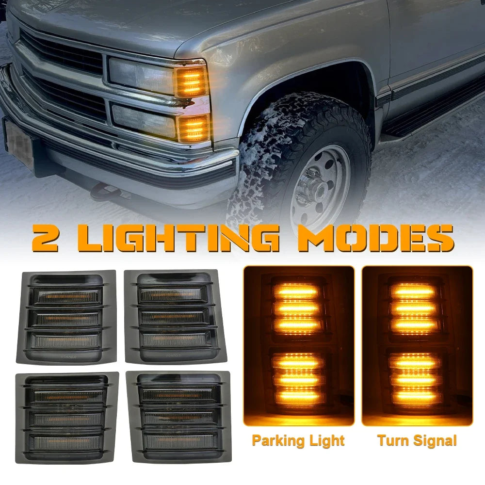 LED Corner Marker & Turn Signal Lights — Chevrolet C/K 1500/2500/3500 & C10 Silverado (1994–1998)