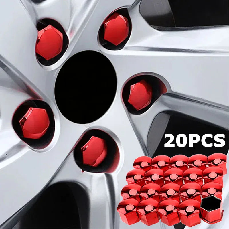 20 Pc Car Wheel Nut Caps 17/19/21mm, Anti-Rust Bolt Covers