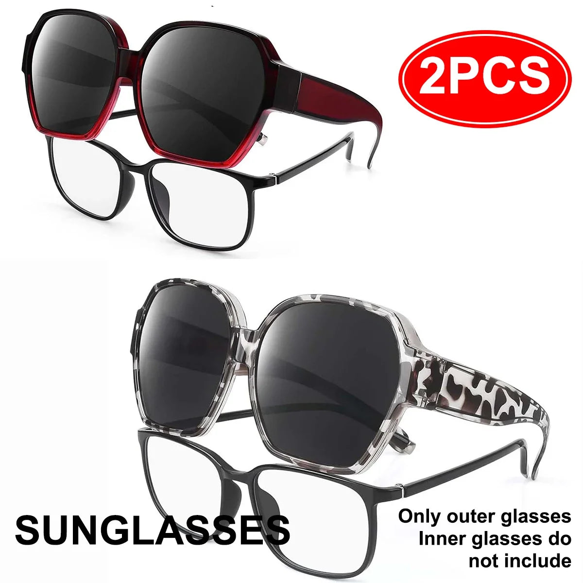 Fit-Over Sunglasses — Wrap-Around UV400 for Prescription Glasses