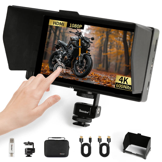 Desview A5 Camera Field Monitor, 5.5 Inch 1920x1080 4K HDMI Touch Screen Camera Monitor Full HD with 3D Lut for DSLR Camera