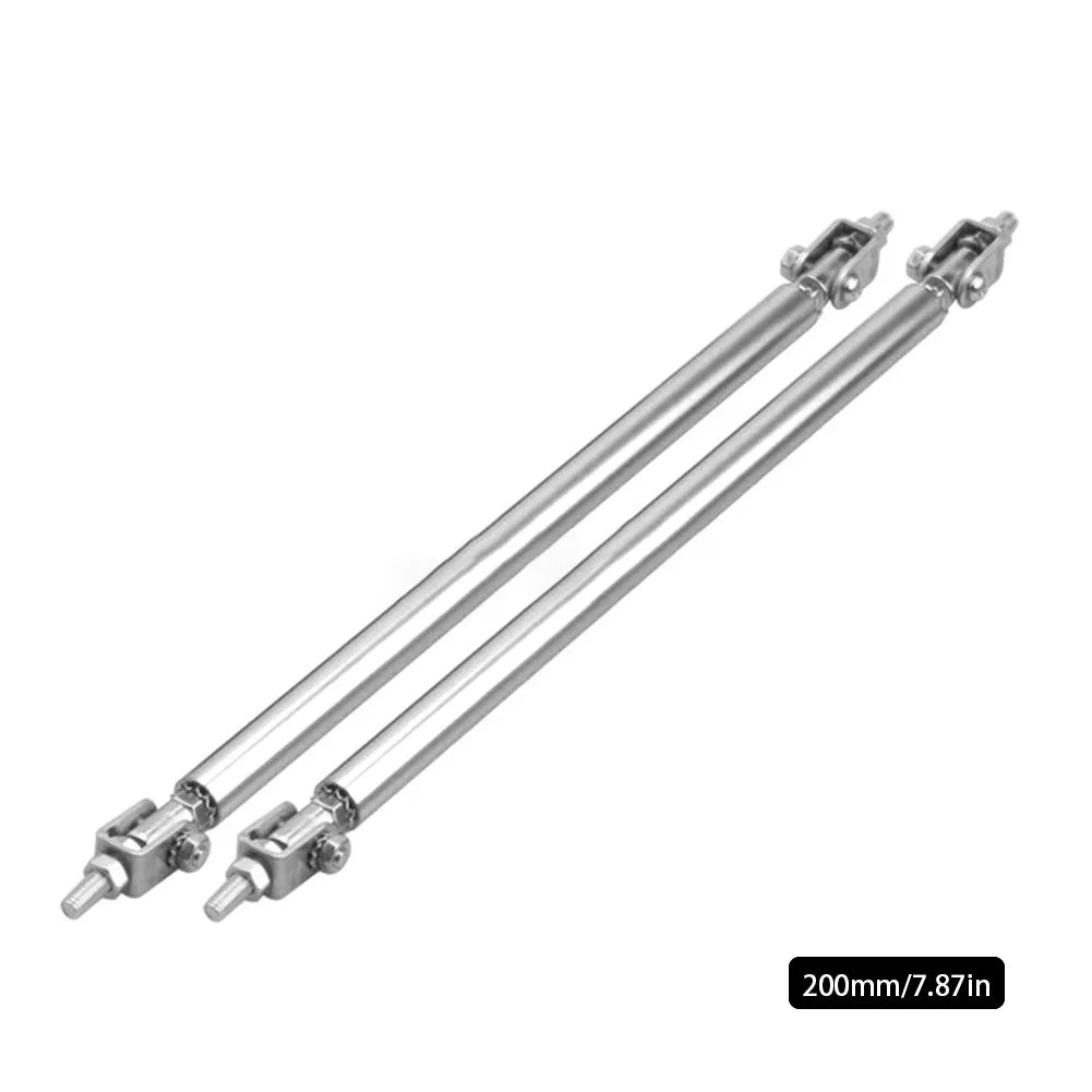 2PCS Car Splitter Rods Racing Adjustable Front Rear Bumper Lip Support Strut Brace Tie Pull Bar Kit 75/100/150/200mm Universal