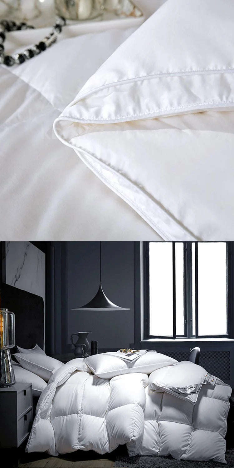 Goose Down Duvet, Quilted Winter Comforter