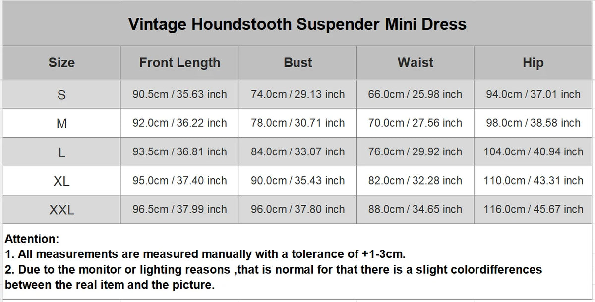 Women Vintage Houndstooth Pinafore Dress High Waist A-Line Mini Dress Adjustable Button Strap Sleeveless Suspender Skirt