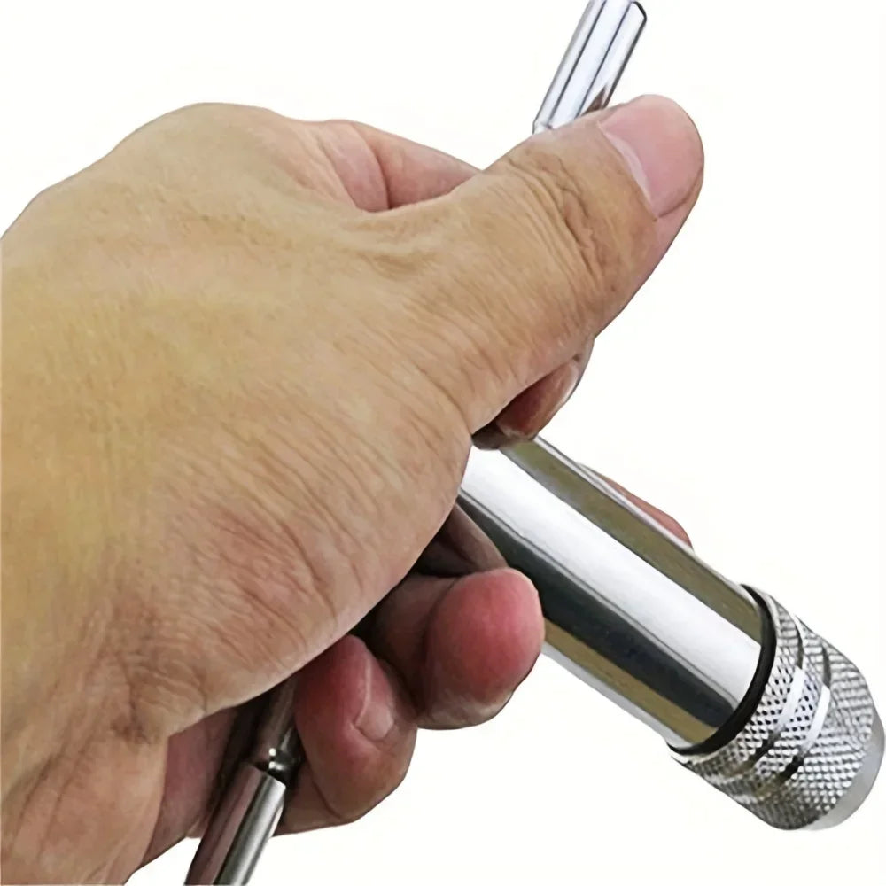 LIYU Adjustable T Handle Ratchet Tap Reamer Hand Manual Wrench M3 M4 M5 M6 M8 Metric Machine Screw Thread Plug Tool