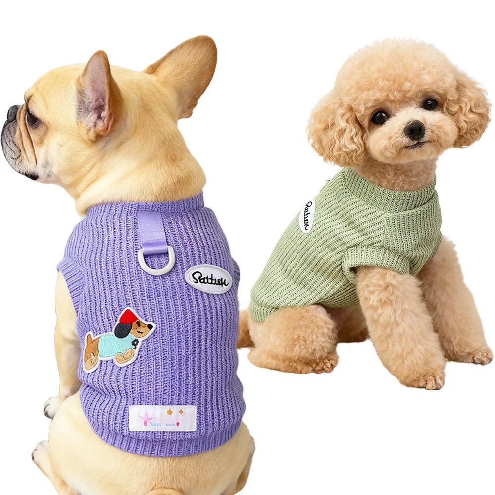 Cotton Dog Sweater for Small Breeds - Winter Puppy Jumper