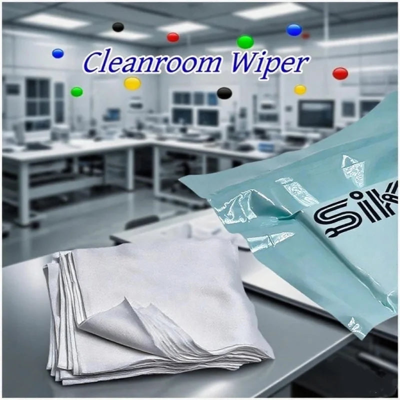 High-Quality Dust-Free Cloth 10x10cm Muti-choice Ultra-Soft Microfiber Cleanroom Wiper for PCB Watch Jewelry & Smartphone Repair