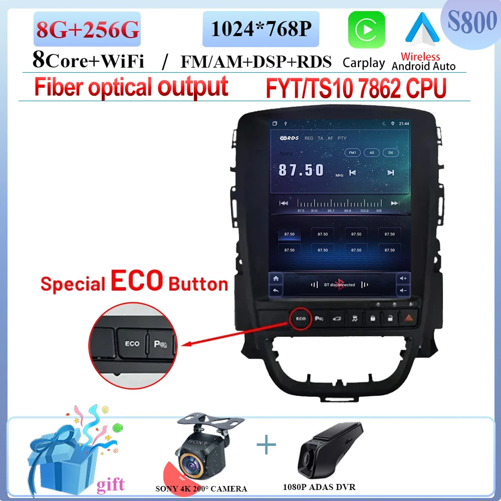 Car Radio For Opel Astra J 2009-2015 Android Auto GPS Navigation Head Unit Multimedia Video Player 5G WIFI Carplay No 2din DVD