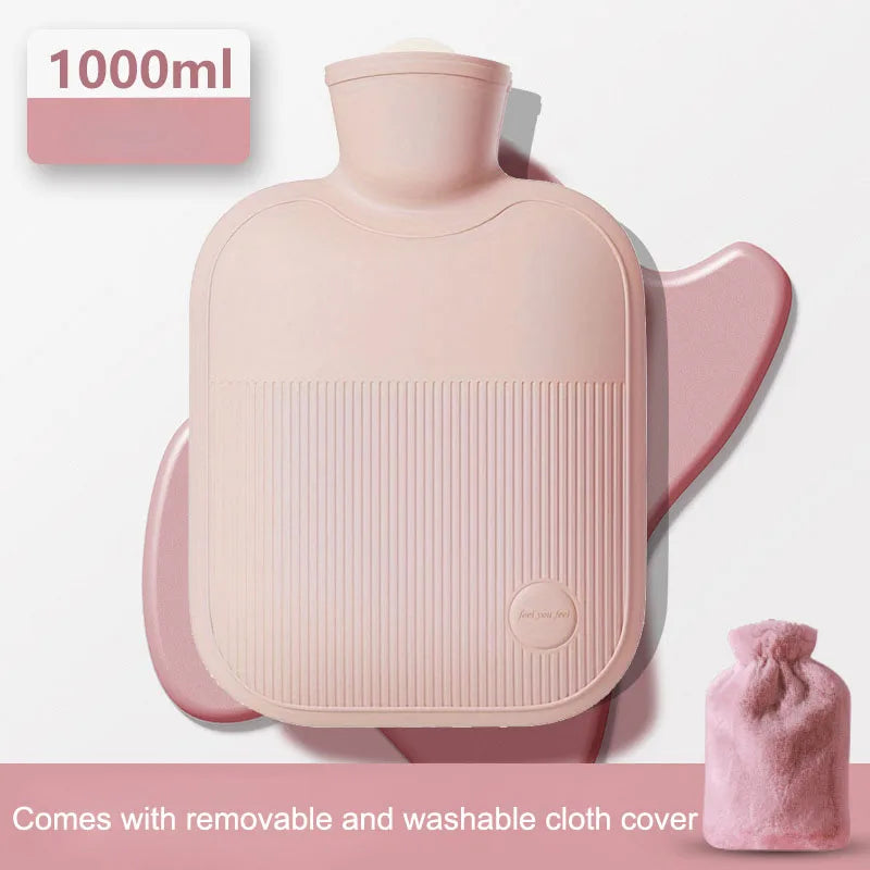 1000ml Hot Water Bottle with Soft Cloth Cover - Non-Slip Grip Warmer - photo 9