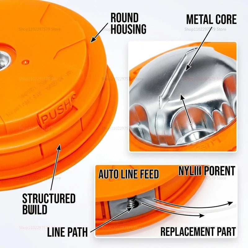 High-quality M10*1.25 automatic lawn mower head, suitable for most garden machinery hedge trimmers.